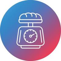 Scale Machine Line Gradient Circle Background Icon vector