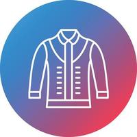 Jacket Line Gradient Circle Background Icon vector