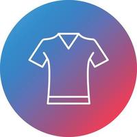 V Neck Shirt Line Gradient Circle Background Icon vector