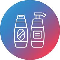 Shampoo Line Gradient Circle Background Icon vector