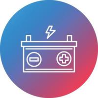 Battery Line Gradient Circle Background Icon vector