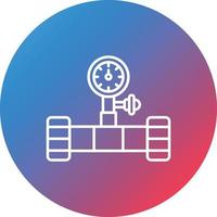 Water Meter Line Gradient Circle Background Icon vector