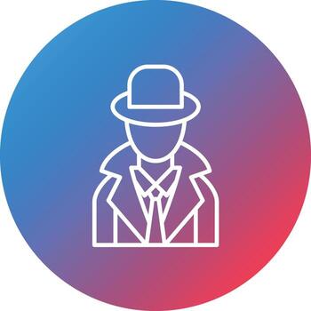 Espionage Line Gradient Circle Background Icon vector