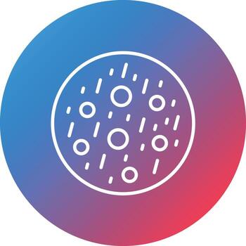 Cookie Line Gradient Circle Background Icon vector