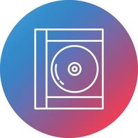 Compact Disk Line Gradient Circle Background Icon vector