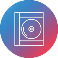 Compact Disk Line Gradient Circle Background Icon vector