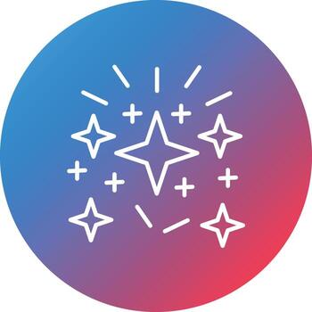 Sparkles Line Gradient Circle Background Icon vector