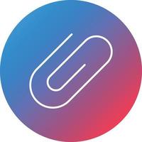 Paperclip Line Gradient Circle Background Icon vector