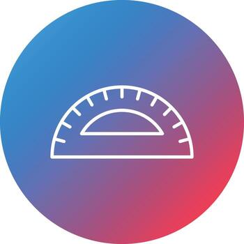 icono de fondo de círculo degradado de línea de protactor vector