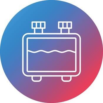 Tank Line Gradient Circle Background Icon vector