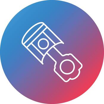 Piston Line Gradient Circle Background Icon vector