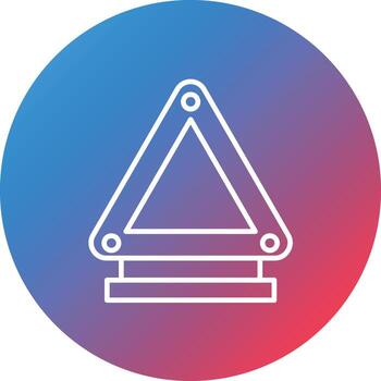 Triangle Line Gradient Circle Background Icon vector