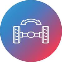 Wheel Alignment Line Gradient Circle Background Icon vector