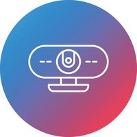 Webcam Line Gradient Circle Background Icon vector