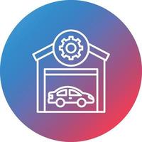 Service Station Line Gradient Circle Background Icon vector