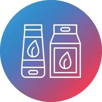 Natural Product Line Gradient Circle Background Icon vector