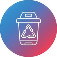 Recyclable Line Gradient Circle Background Icon vector