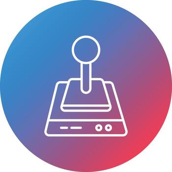 Joystick Line Gradient Circle Background Icon vector