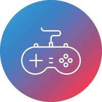 Gamepad Line Gradient Circle Background Icon vector