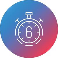 Countdown Line Gradient Circle Background Icon vector