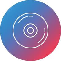 CD Line Gradient Circle Background Icon vector
