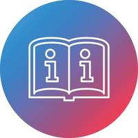 Book Information Line Gradient Circle Background Icon vector