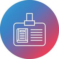 Library Card Line Gradient Circle Background Icon vector