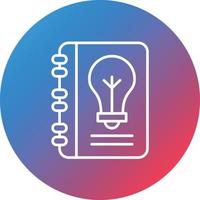 Sketch Book Line Gradient Circle Background Icon vector