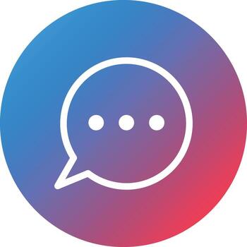 Chat Line Gradient Circle Background Icon vector