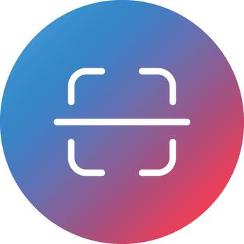 Scan Line Gradient Circle Background Icon vector