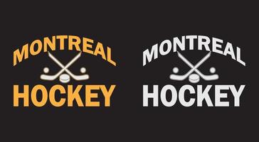 HOCKEY T-SHIRT DESIGN. MONTREAL HOCKEY vector