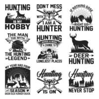 HUNTING HUNT T-SHIRT DESIGN. vector