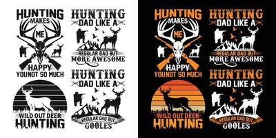 HUNTING HUNT T-SHIRT DESIGN. vector