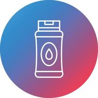 Shampoo Line Gradient Circle Background Icon vector