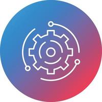Automate Line Gradient Circle Background Icon vector