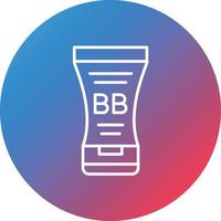 BB Cream Line Gradient Circle Background Icon vector