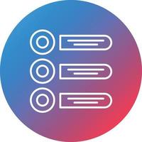 Prioritize Line Gradient Circle Background Icon vector