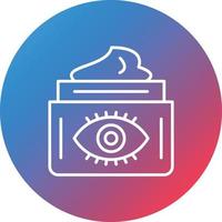 Eye Cream Line Gradient Circle Background Icon vector