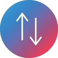 Swap Line Gradient Circle Background Icon vector