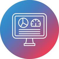 Dashboard Line Gradient Circle Background Icon vector