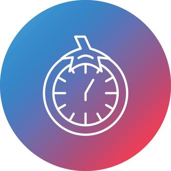 Pomodoro Technique Line Gradient Circle Background Icon vector