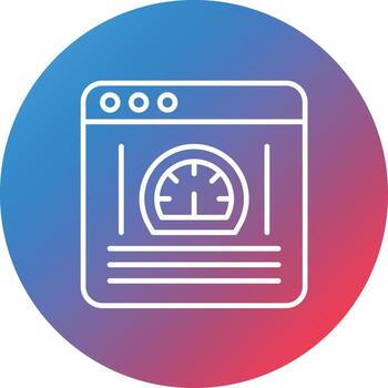Performance Line Gradient Circle Background Icon vector