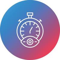 Time Tracking Line Gradient Circle Background Icon vector