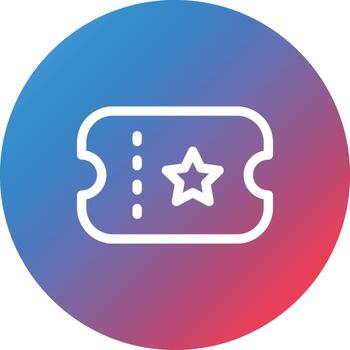 icono de fondo de círculo degradado de línea de boleto vector
