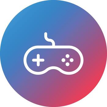 icono de fondo de círculo degradado de línea de juego vector