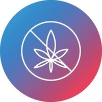 No Drugs Line Gradient Circle Background Icon vector