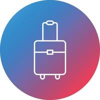 Suitcase Line Gradient Circle Background Icon vector