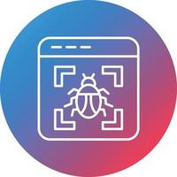 Virus Detection Line Gradient Circle Background Icon vector