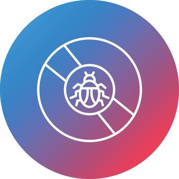 cd virus línea gradiente círculo fondo icono vector