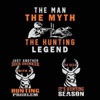 HUNTING T-SHIRT DESIGN. vector